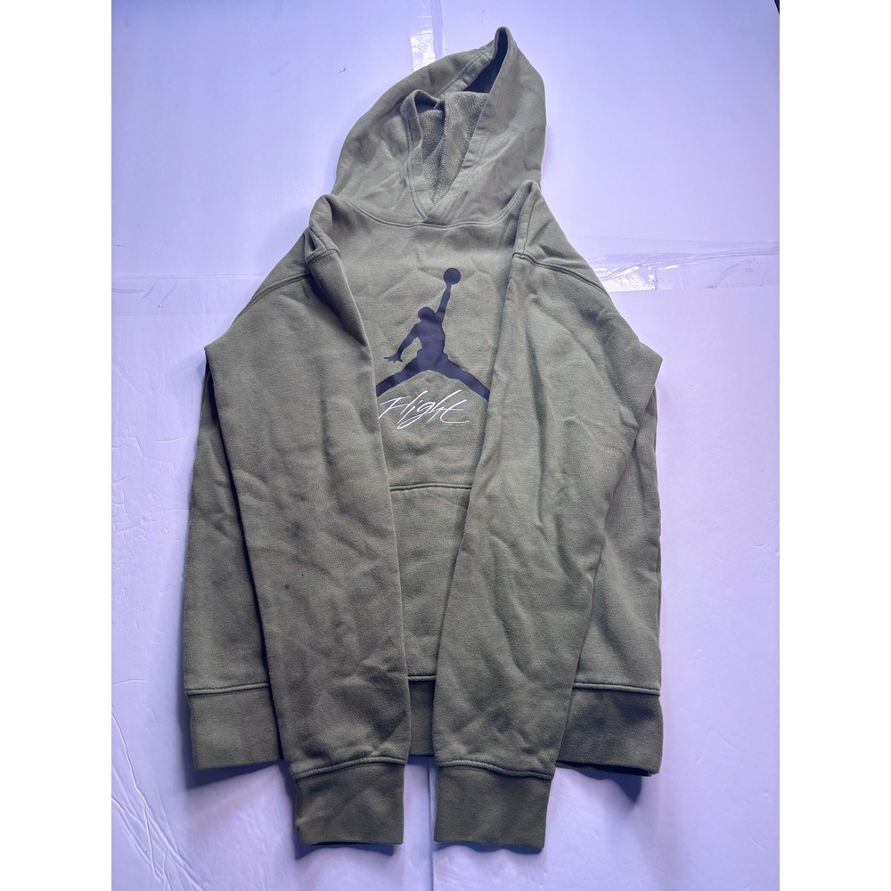Jordan Flight Jumpman Olive Green Pullover Hoodie Kids XL 13-15 Yrs C784-EF9 324